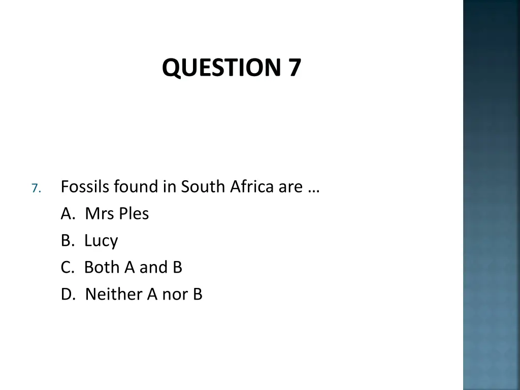 question 7