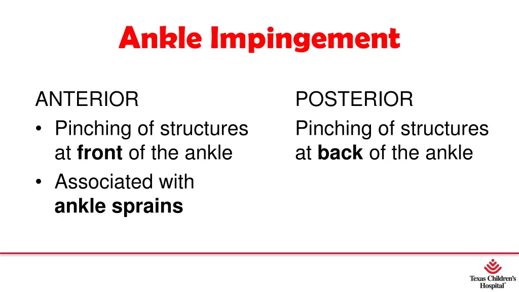 ankle impingement