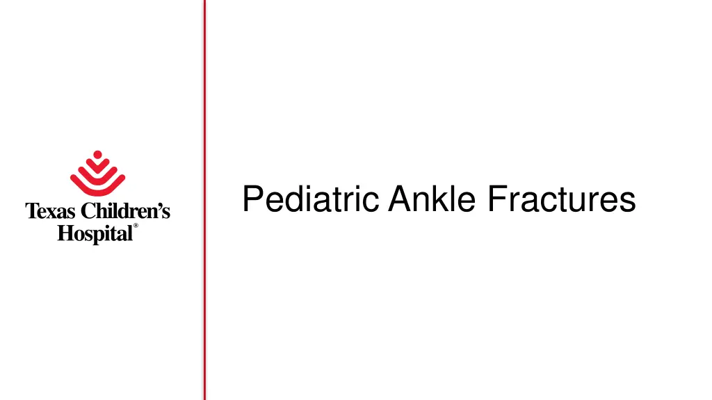 pediatric ankle fractures