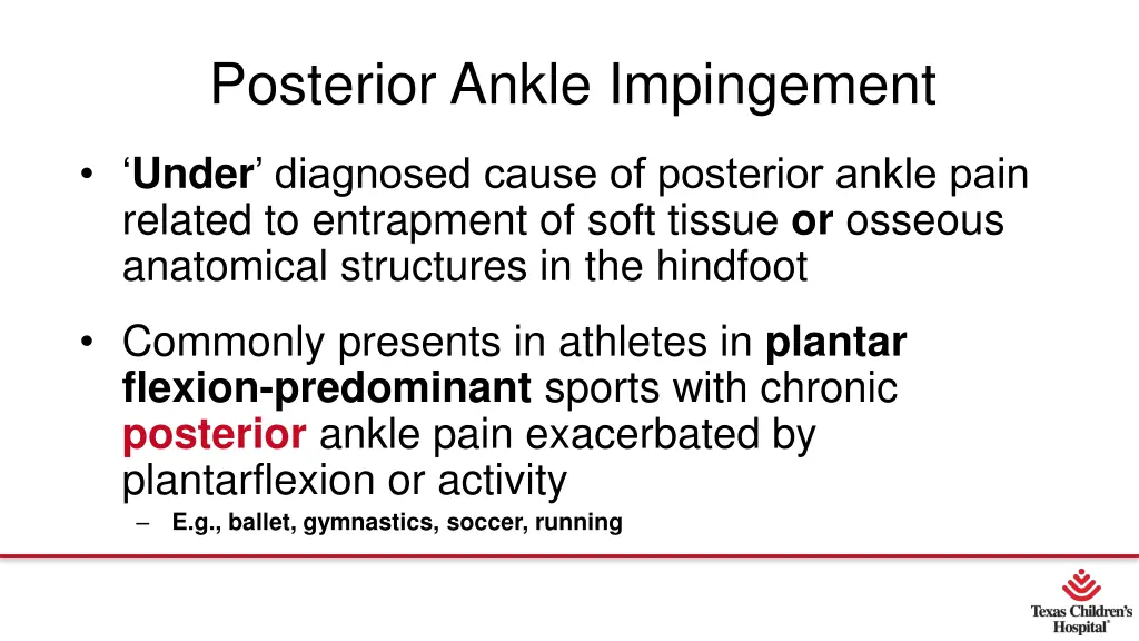 posterior ankle impingement