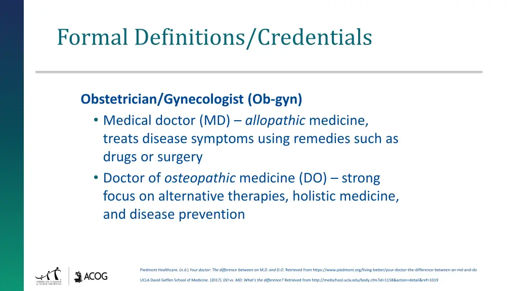 formal definitions credentials