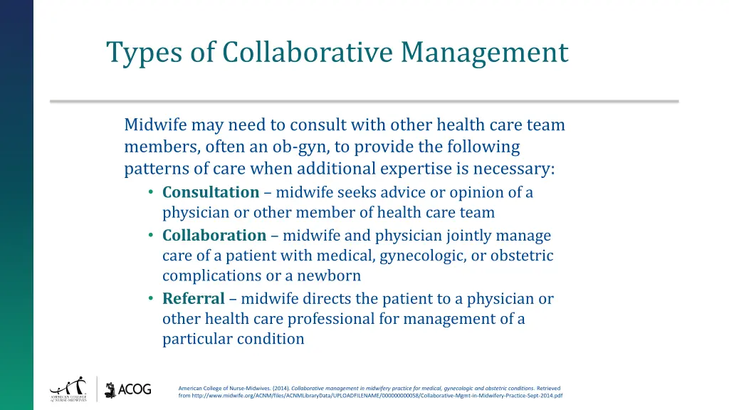 types of collaborative management