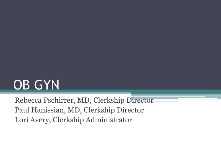 ob gyn rebecca pschirrer md clerkship director