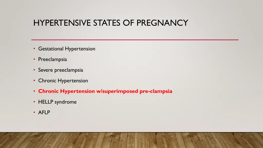 hypertensive states of pregnancy