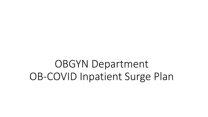 obgyn department ob covid inpatient surge plan