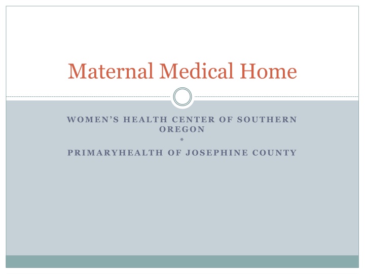 maternal medical home