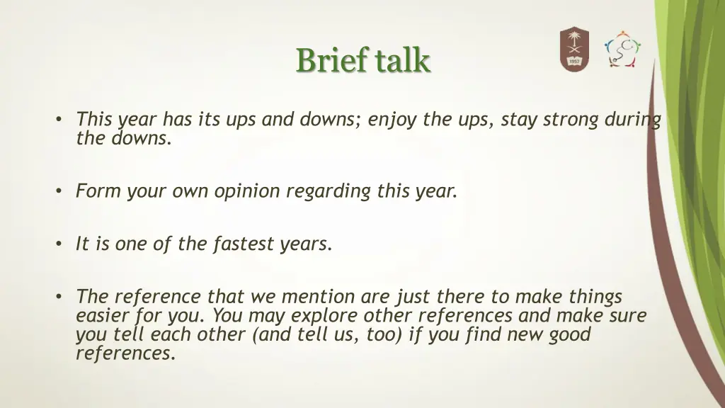 brief talk