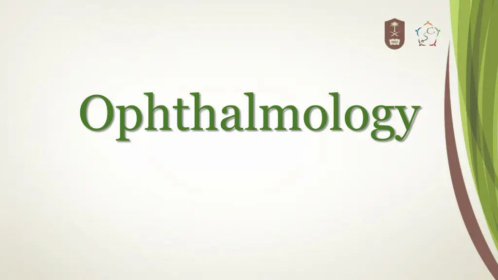 ophthalmology