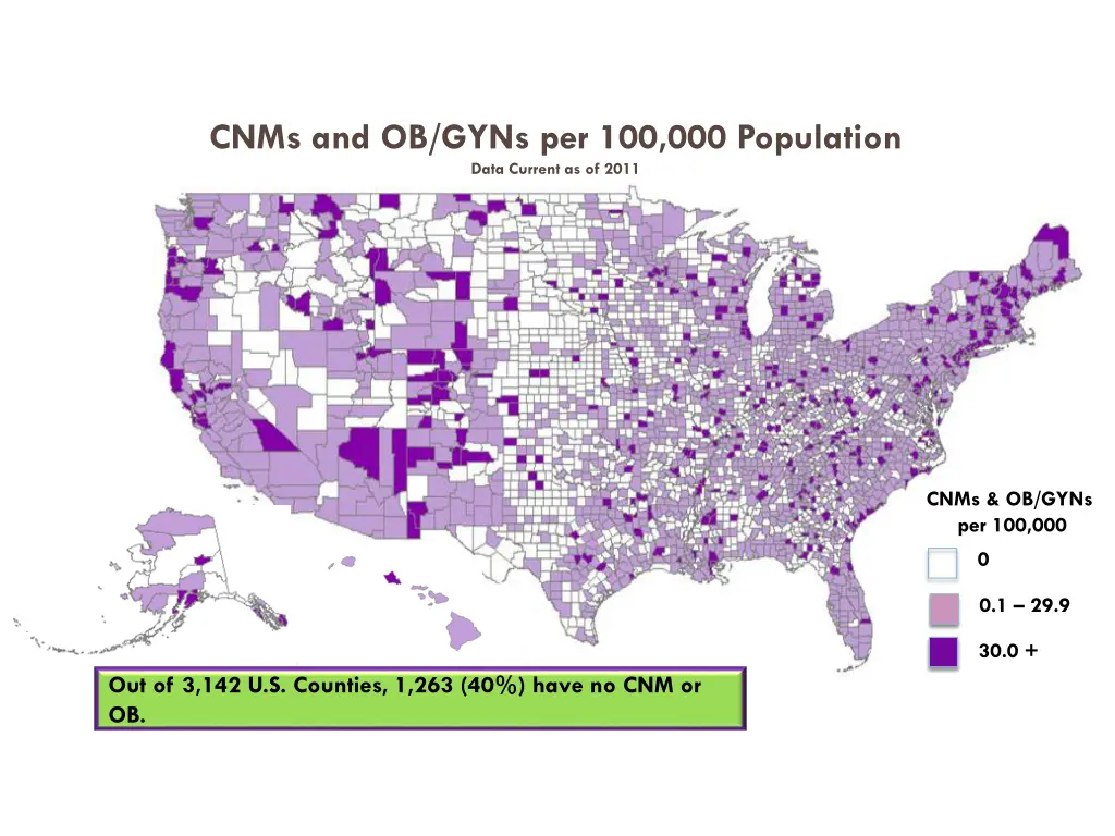 cnms and ob gyns per 100 000 population data