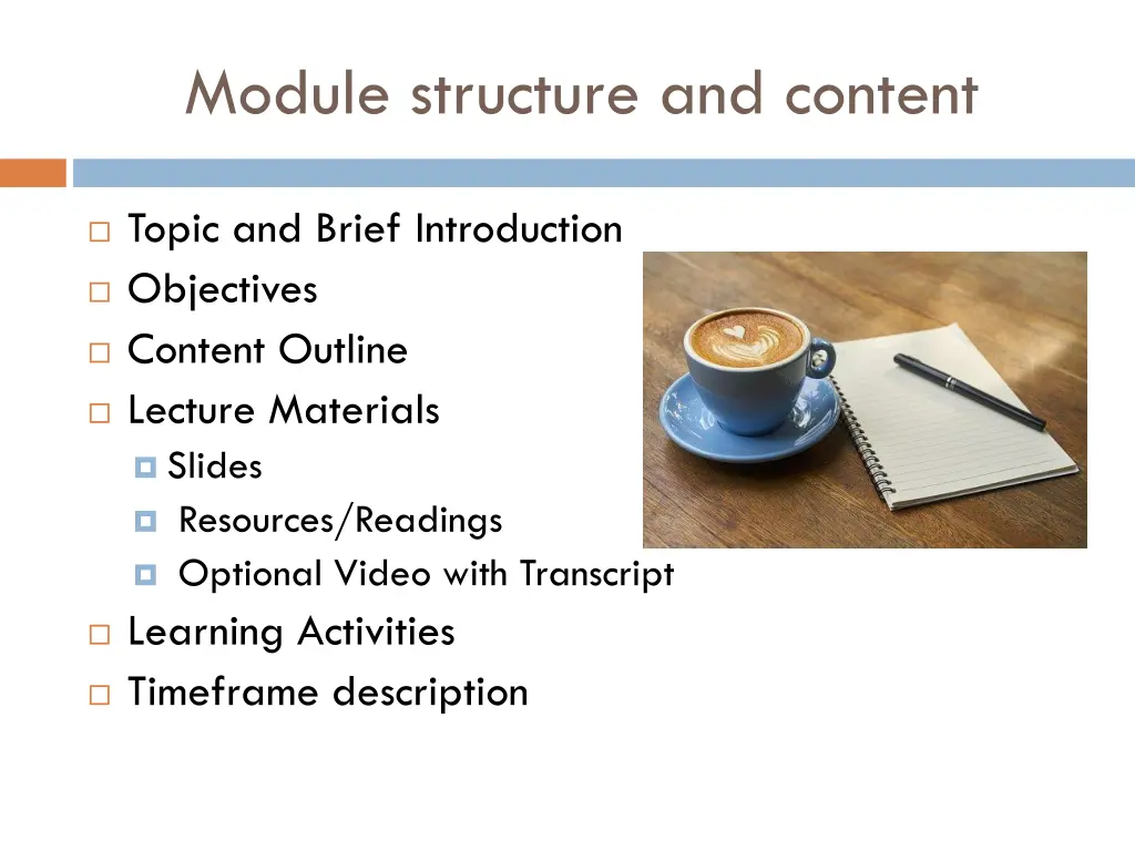 module structure and content