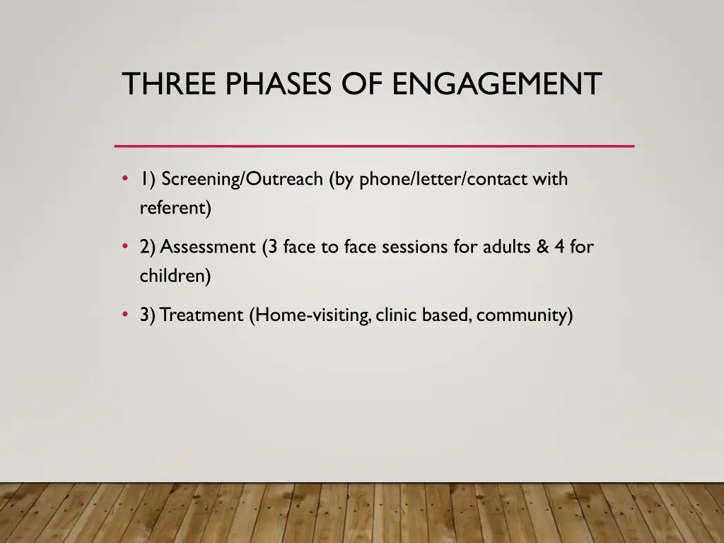 three phases of engagement