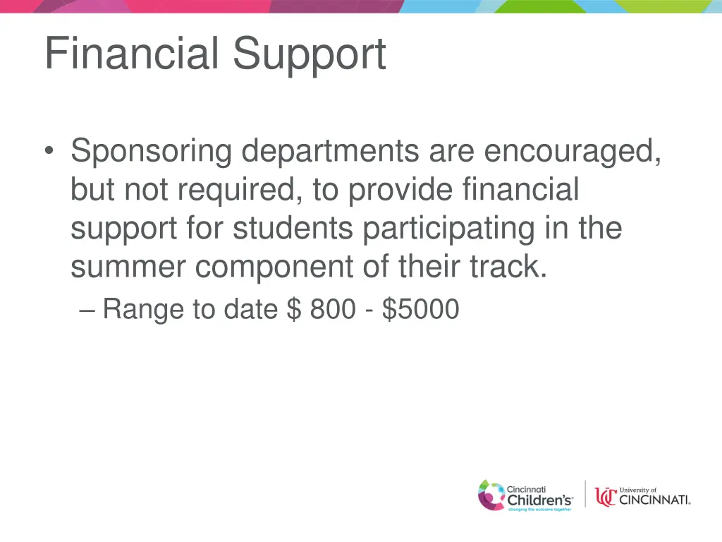 financial support