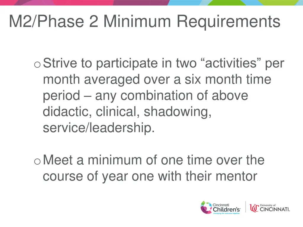 m2 phase 2 minimum requirements