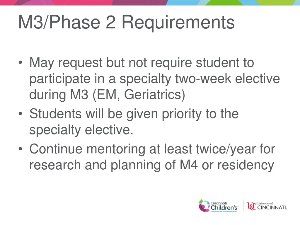 m3 phase 2 requirements