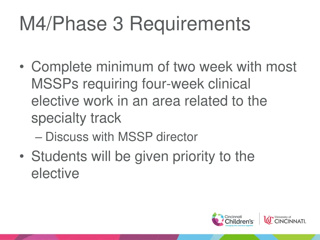 m4 phase 3 requirements