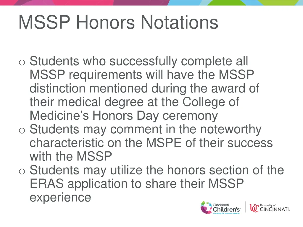 mssp honors notations