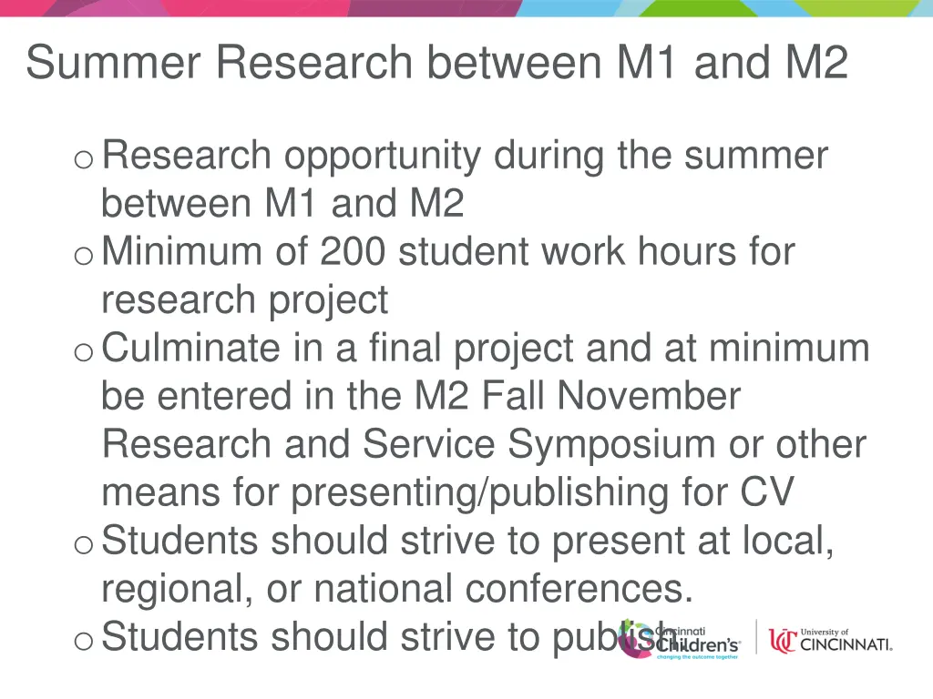 summer research between m1 and m2