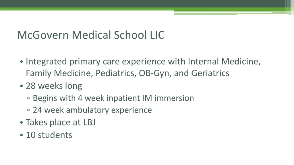 mcgovern medical school lic