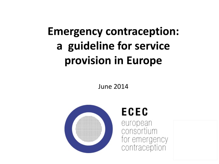 emergency contraception a guideline for service