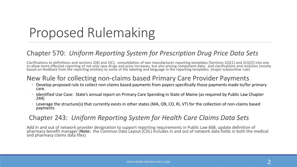 proposed rulemaking