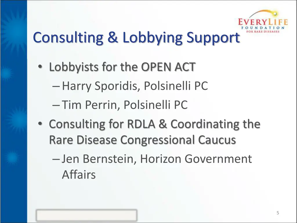 consulting lobbying support