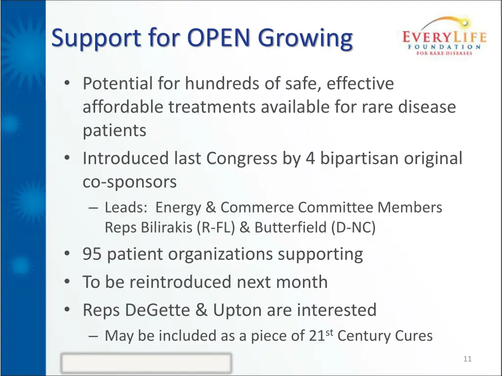 support for open growing