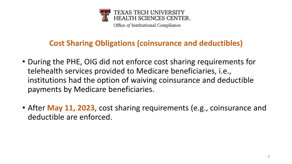 cost sharing obligations coinsurance