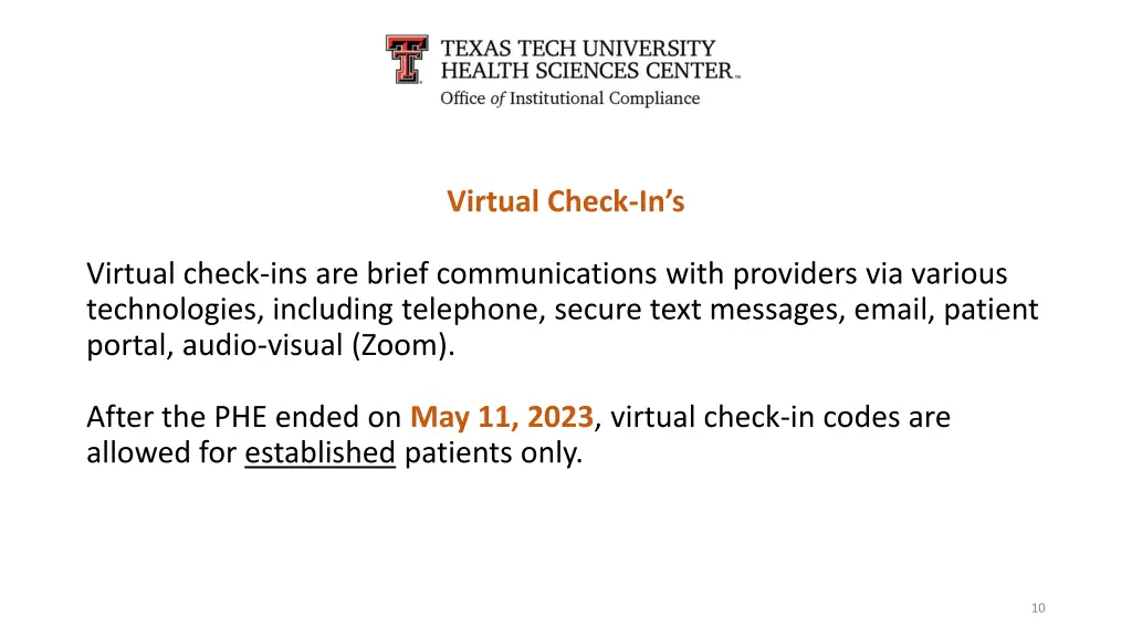 virtual check in s