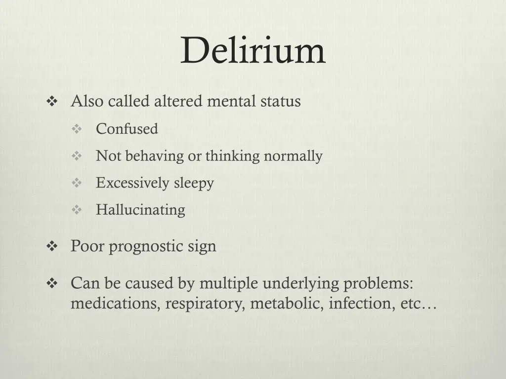 delirium