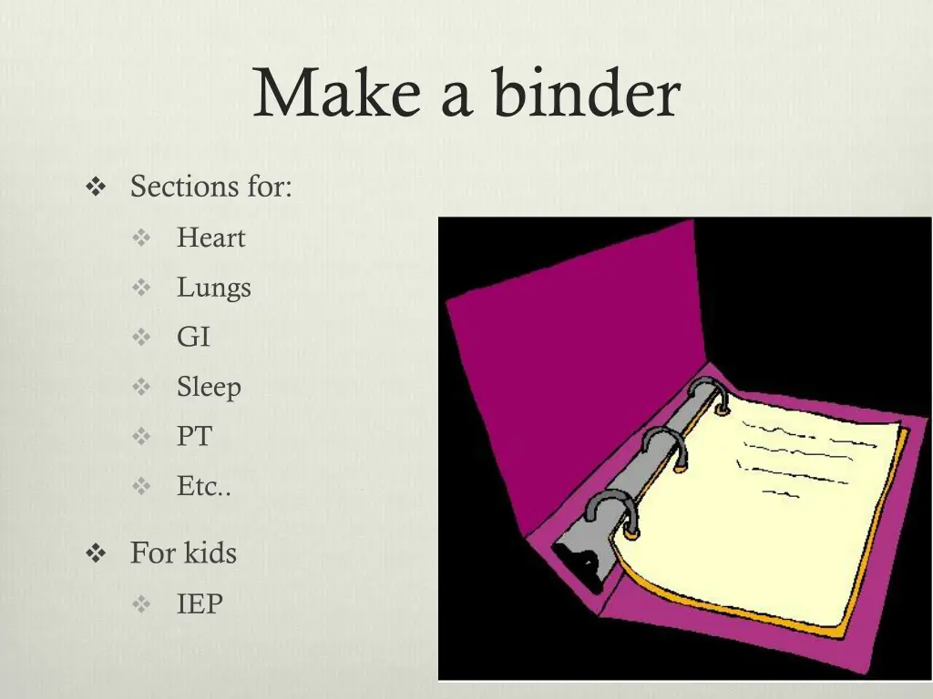 make a binder