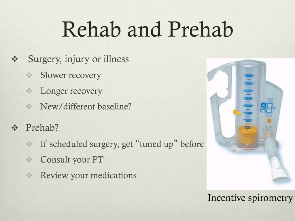 rehab and prehab