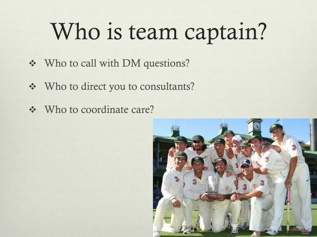 who is team captain