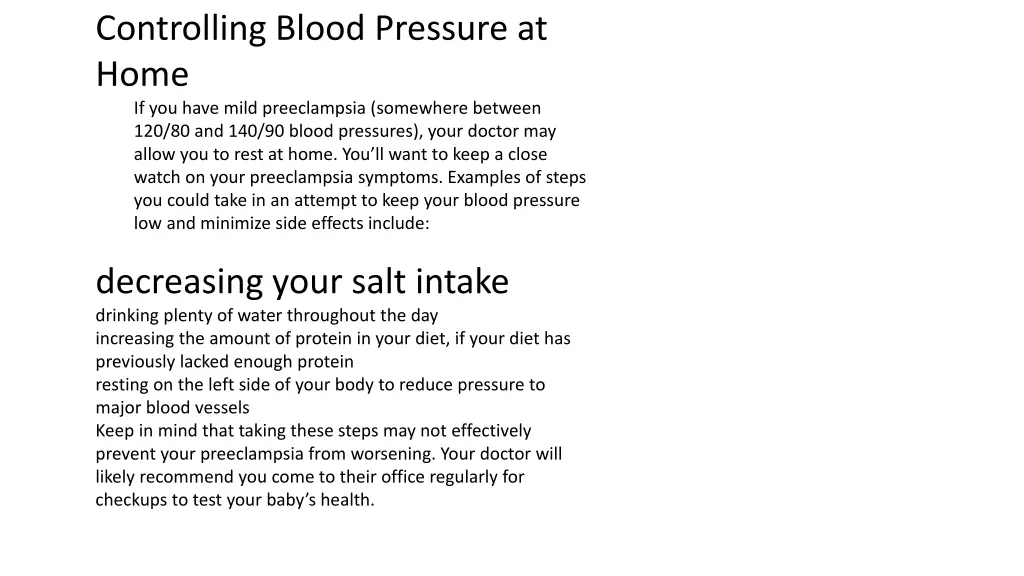 controlling blood pressure at home if you have