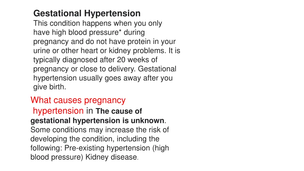 gestational hypertension this condition happens