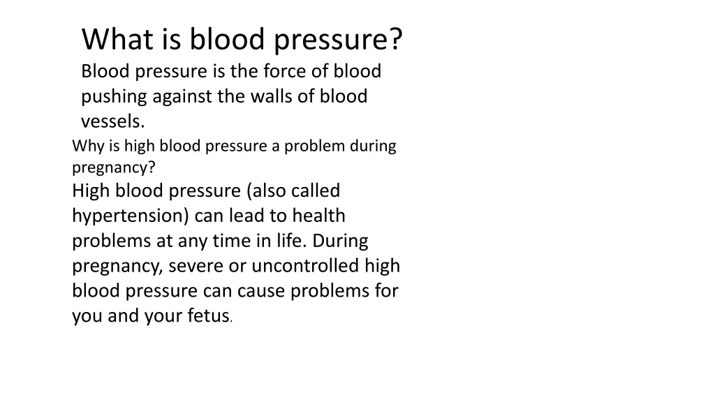 what is blood pressure blood pressure