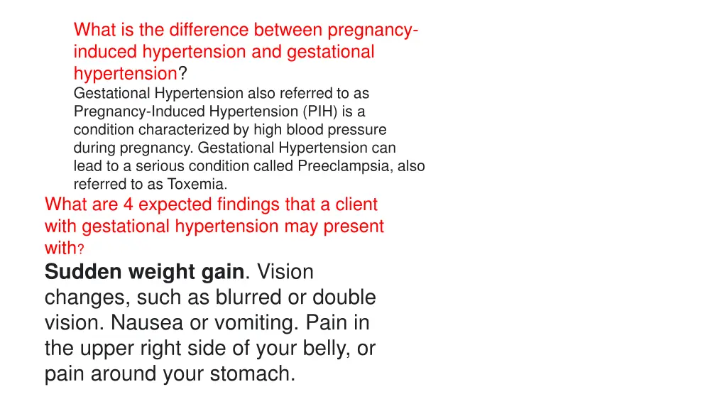 what is the difference between pregnancy induced