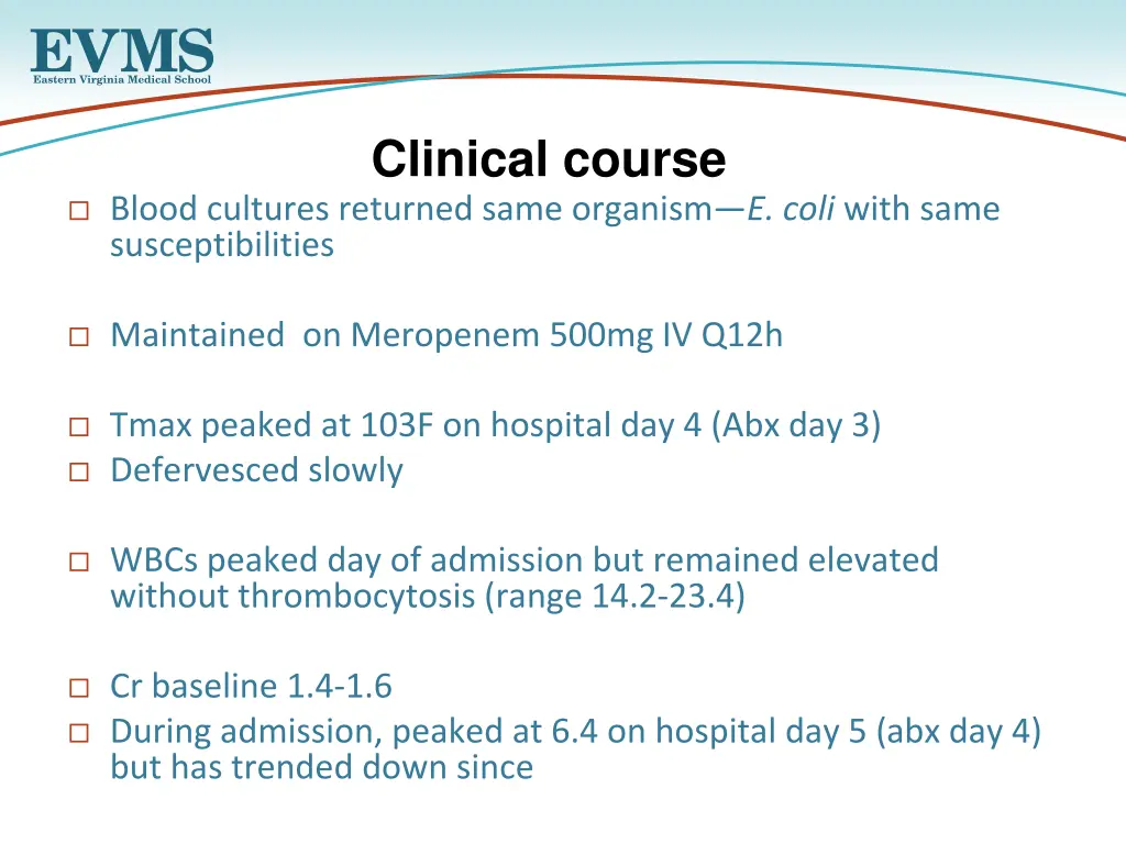 clinical course