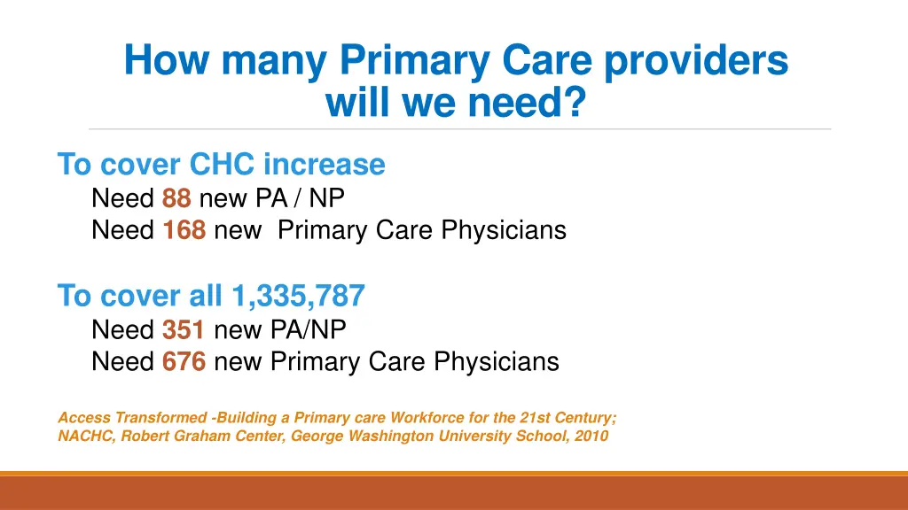 how many primary care providers will we need