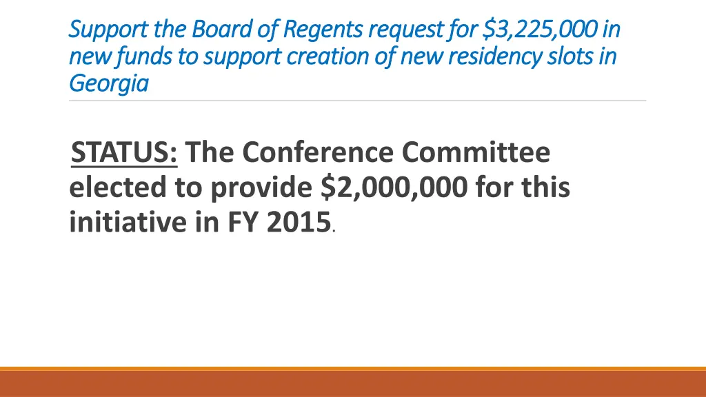 support the board of regents request