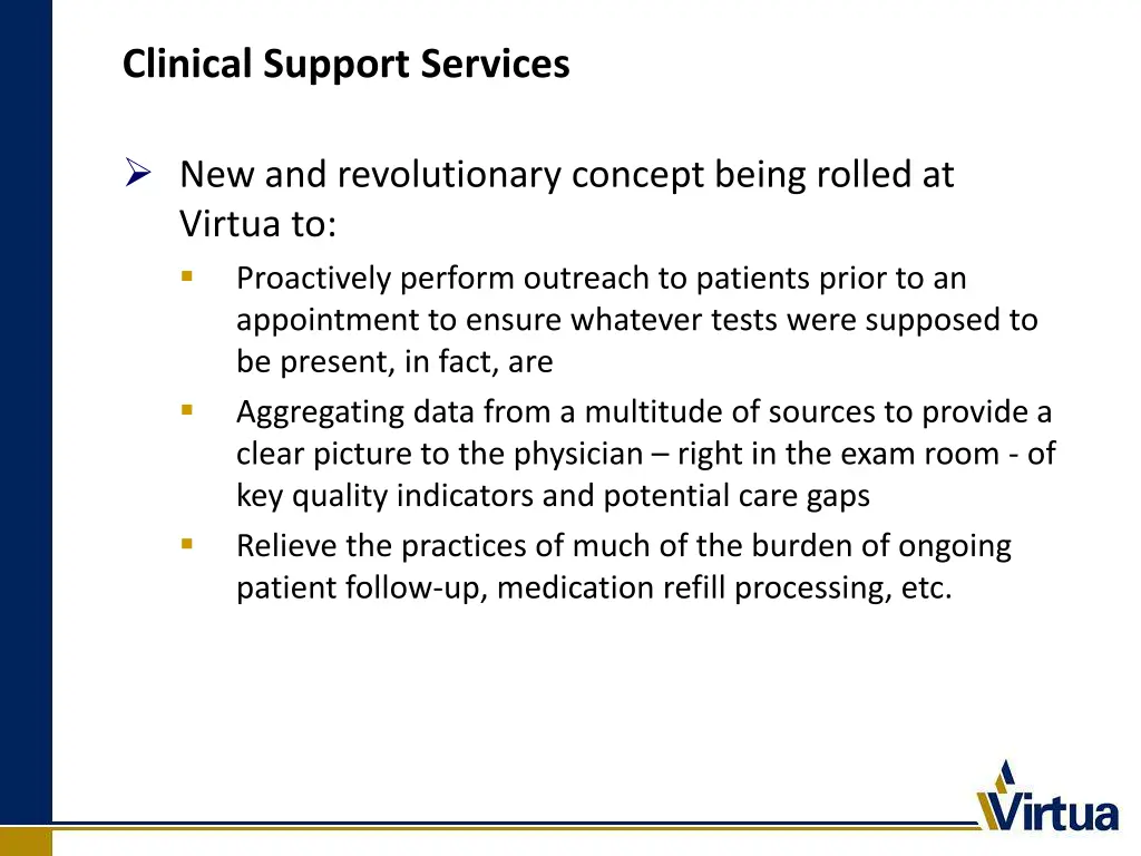 clinical support services