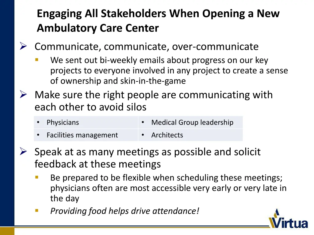 engaging all stakeholders when opening 1