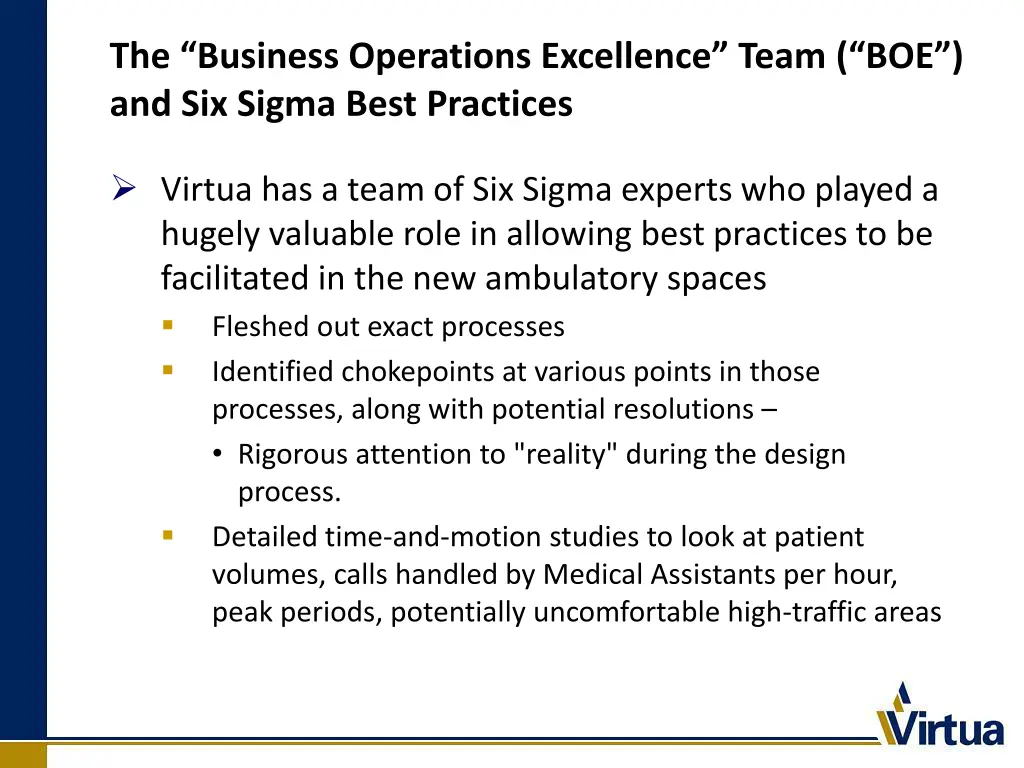 the business operations excellence team