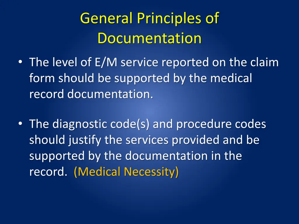 general principles of documentation