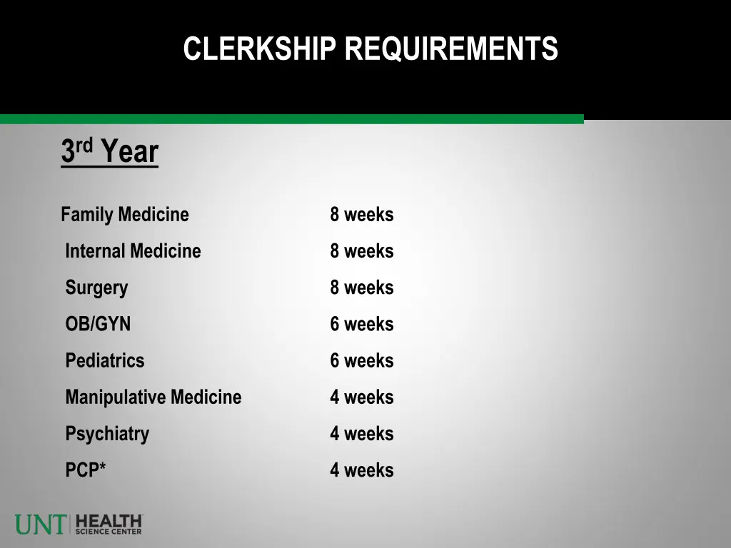 clerkship requirements