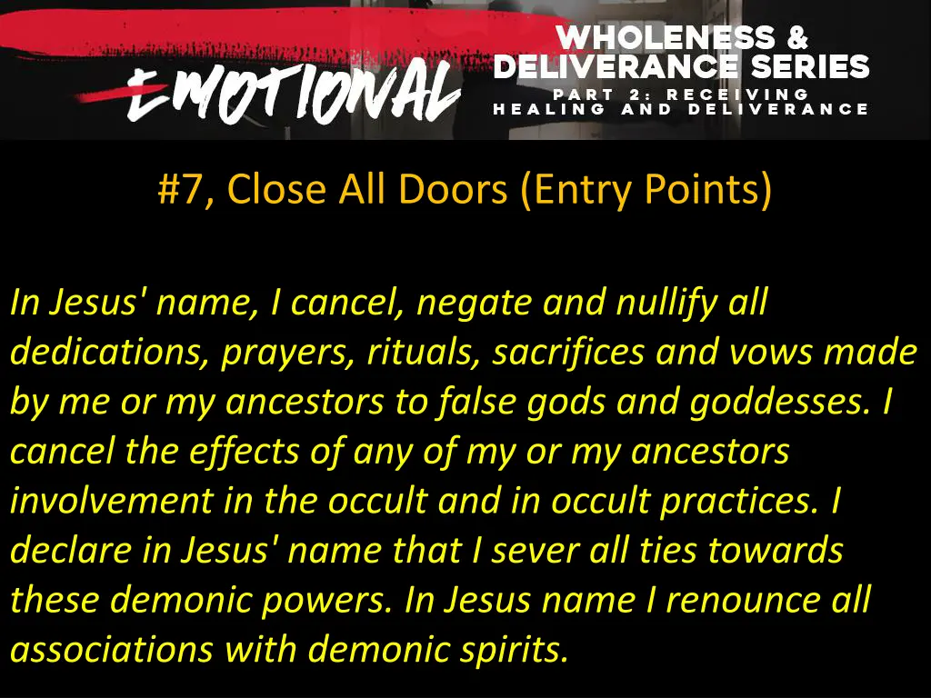 7 close all doors entry points