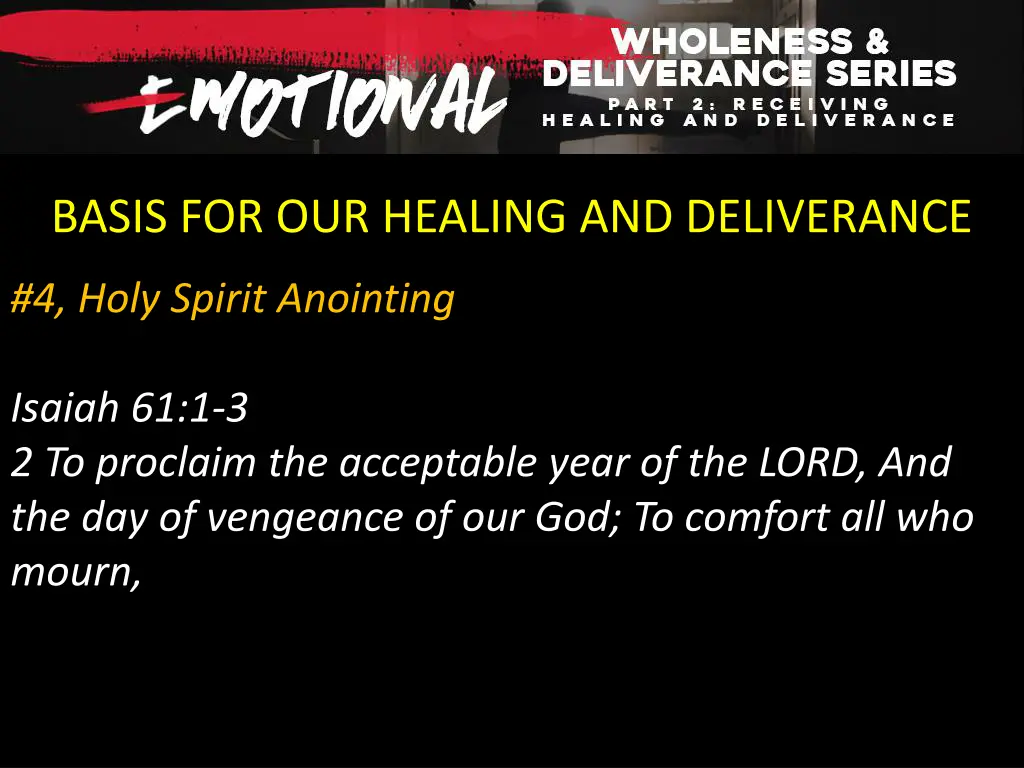 basis for our healing and deliverance 10