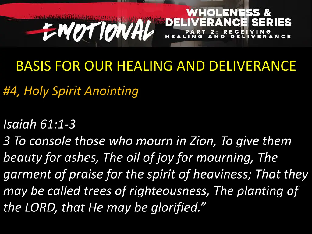 basis for our healing and deliverance 11