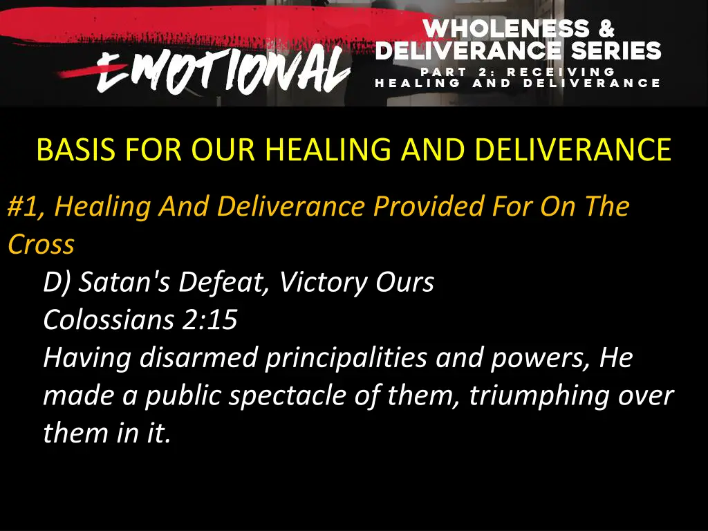 basis for our healing and deliverance 5