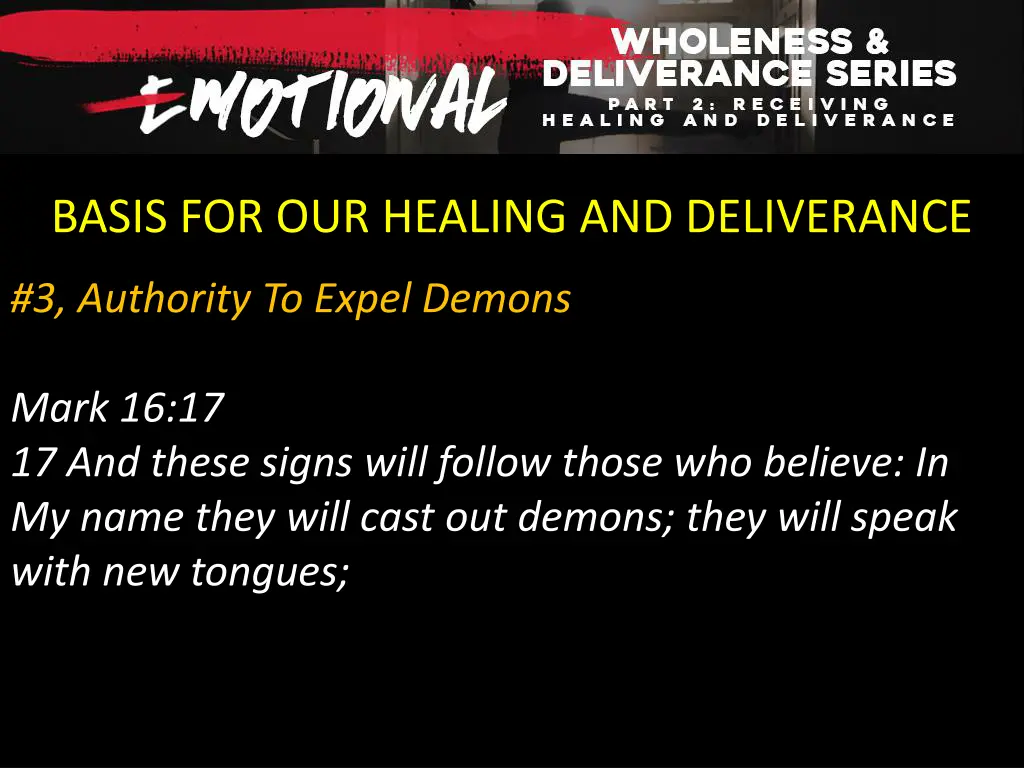 basis for our healing and deliverance 8