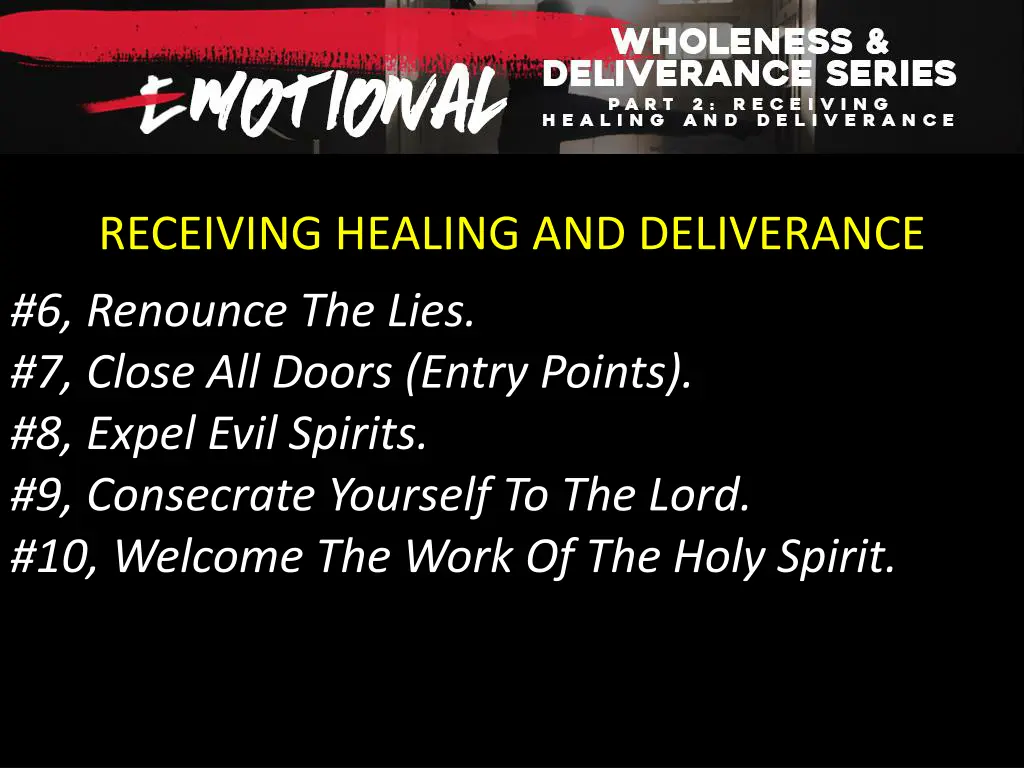 receiving healing and deliverance 2